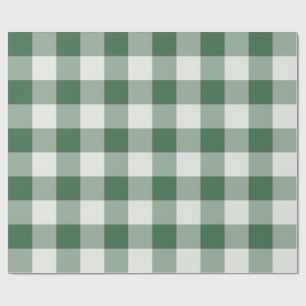 Waldgrün Buffalo Check Gingham Weihnachtskariert Geschenkpapier