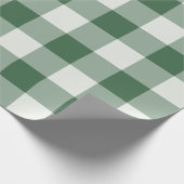 Waldgrün Buffalo Check Gingham Weihnachtskariert Geschenkpapier (Ecke)