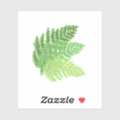 Waldgrün-Farne-Waldfarne-Blätter Aufkleber (Blatt)