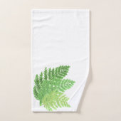 Waldgrün-Farne-Waldfarne-Blätter Badhandtuch Set (Handtuch)