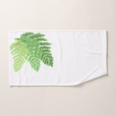 Waldgrün-Farne-Waldfarne-Blätter Badhandtuch Set (Handtuch)