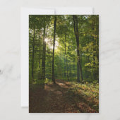 Waldgrün Feier des Lebens Beerdigung Foto Einladung (Rückseite)
