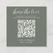 Waldgrün | Freigabe der Liebe QR Code Begleitkarte (Vorderseite)