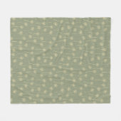 Waldgrün-gelb-böhmische Leuchten Muster Fleecedecke (Vorderseite (Horizontal))