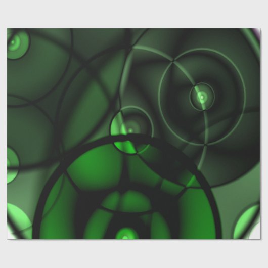 Waldgrün Geschenkpapier (Flach)