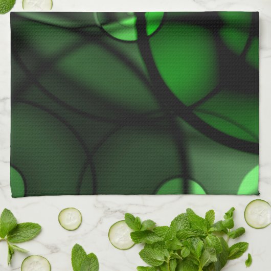 Waldgrün Geschirrtuch (Gefaltet)