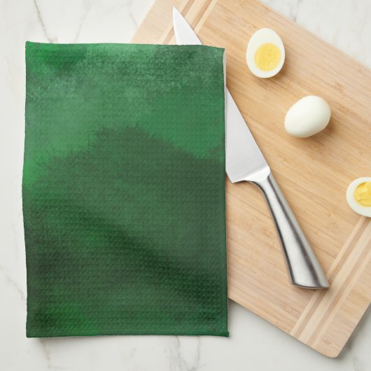 Waldgrün Geschirrtuch (Viertel Falte)
