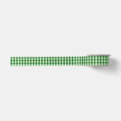 Waldgrün Gingham-Muster Satinband (Vorderseite)