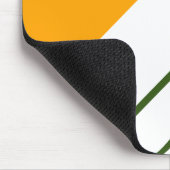 Waldgrün goldgelbe, weiße Streifen Mousepad (Ecke)