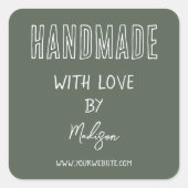 Waldgrün | Handgefertigt mit Aufkleber auf der Lie (Vorderseite)