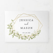 Waldgrün Hochzeit dreifach Einladungen (Cover)