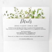 Waldgrün Hochzeit dreifach Einladungen (Innen Erste Seite)