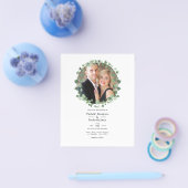 Waldgrün Hochzeitsfest Foto Flyer (Einzeln)