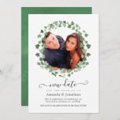 Waldgrün Hochzeitstag Save The Date (Vorne/Hinten)