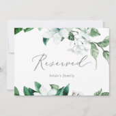 Waldgrün Hochzeitvorbehaltenes Zeichen (Vorderseite)
