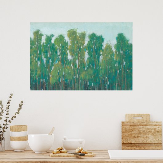 Waldgrün II Poster (Küche)