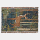 Waldgrün-Illustration mit rustikalem Boho-Stil Decke (Vorderseite)