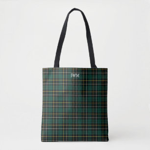 Waldgrün kariertes MacAlpine Tartan-Monogramm Tasche