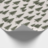 Waldgrün Kiefern Baum Waldmuster Geschenkpapier (Ecke)
