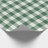 Waldgrün klassisch Gingham Karo Geschenkpapier (Ecke)