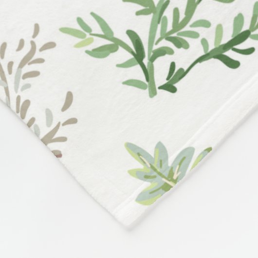 Waldgrün kopieren fleecedecke (Ecke)