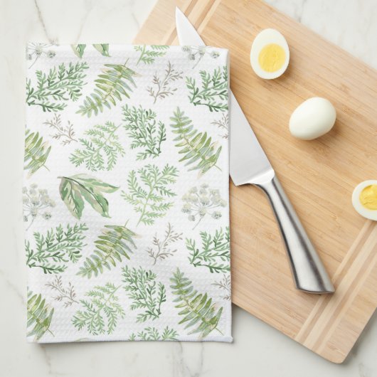 Waldgrün kopieren geschirrtuch (Viertel Falte)