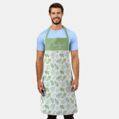 Waldgrün-Muster Schürze (Getragen)