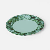 Waldgrün Pappteller (Schrägansicht)