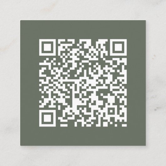 Waldgrün | QR-Code | HochzeitsrSVP Begleitkarte (Rückseite)
