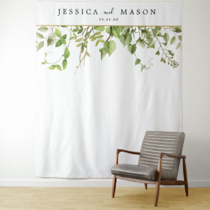 Waldgrün-Rückwand Fotobox Wandteppich