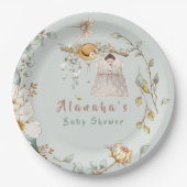 Waldgrün Rustikale Girl Paper-Teller Pappteller (Vorderseite)