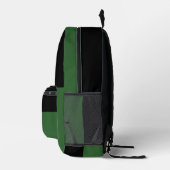 Waldgrün-schwarzes Schachbrettmuster Bedruckter Rucksack (Rechts)