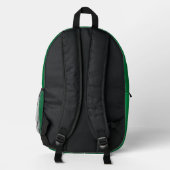 Waldgrün Subtile Gradient-Töne Bedruckter Rucksack (Rückseite)