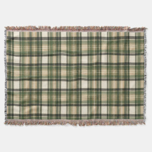Waldgrün-Tartan-Karo Decke