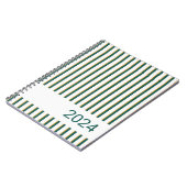 Waldgrün und goldgestreiftes SpiralNotebook Notizblock (Linke Seite)