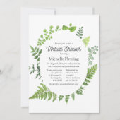 Waldgrün virtueller Babydusche Einladung (Vorderseite)