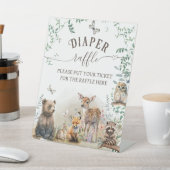 Waldgrün von Wäldern Baby Dusche Windeln Sockelschild (In SItu)