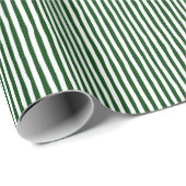 Waldgrün-weiß schiefe Streifen Geschenkpapier (Rolleneckpunkt)