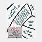 Waldgrün, Weiße Geschenke für Volleyball-Trainer Fleecedecke (Vorderseite)