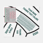 Waldgrün, Weiße Geschenke für Volleyball-Trainer Fleecedecke (Vorderseite (Horizontal))