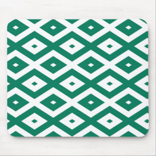 Waldgrün-weiße Rautenmuster Mousepad