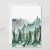 Waldgrün Wildtiere Babydusche Einladung (Rückseite)