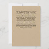 Waldgrün Wildtiere Babydusche Einladung (Rückseite)