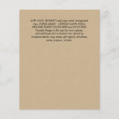 Waldgrün Wildtiere Babydusche Flyer (Hinten)