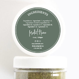 Waldgrün-Zutat Produktetikett Aufkleber