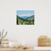 Waldgrundstück mit dichtem Wald // Skigebiet Poster (Küche)