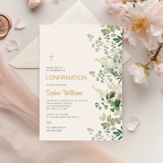 Waldgrüne Bestätigung Einladung