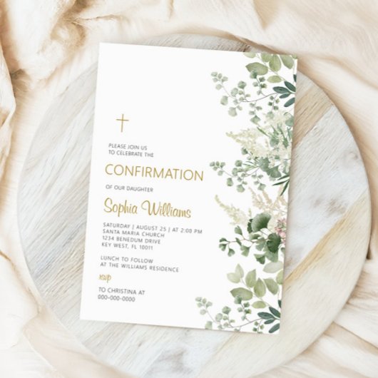 Waldgrüne Bestätigung Einladung