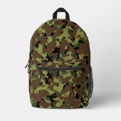 Waldgrüne Camouflage Bedruckter Rucksack (Vorderseite)
