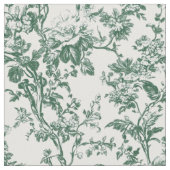 Waldgrüne Floral-Toile Stoff (Nahaufnahme)
